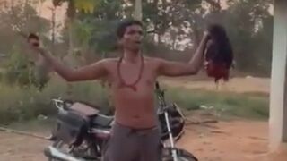 Sicko Decapitated His Wife, Walks With Her Severed Head in Public