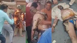 Employee sets himself on fire over unmet demands