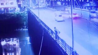 CCTV Horror in Srinagar: Young Man Leaps from Budshah Bridge into Jhelum River