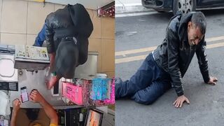 Crawling Like a Worm: Robber Shot While Fleeing After Failed Store Heist