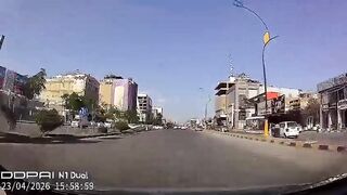 Woman Flung High into the Air After Being Struck by Speeding Car in Iraq