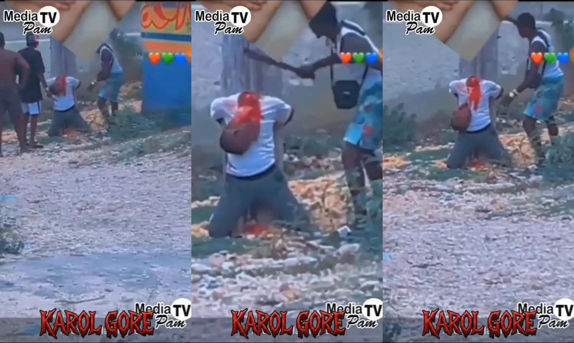 Man being beheaded in Haiti