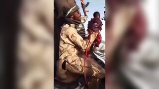 SICK: Sudanese Soldier Plays With Guts Of RSF Fighter