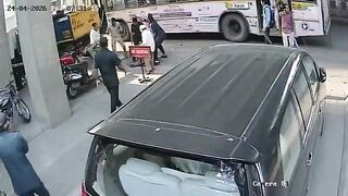 Sanitation Worker Falls Off A Garbage Truck , Seriously Injured