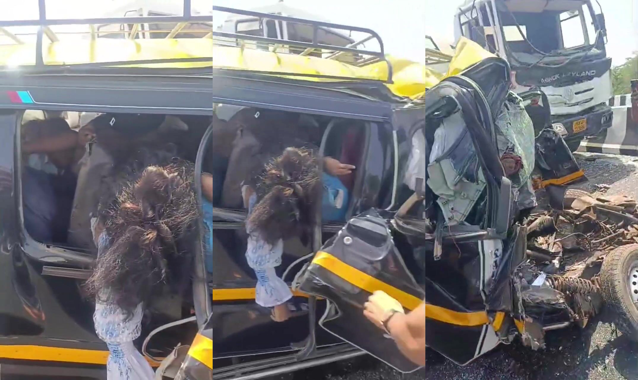 Several killed when mercedes van collides with cement truck
