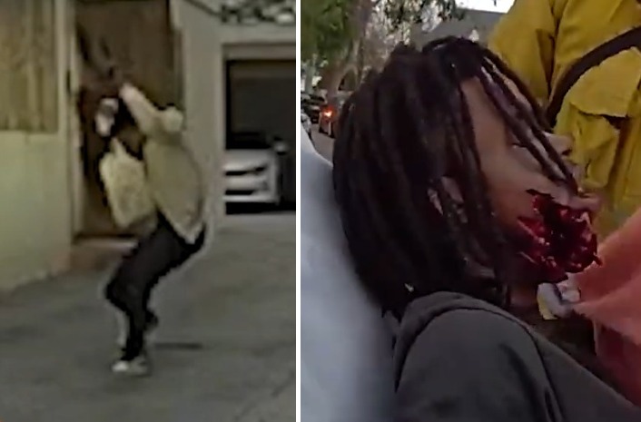 Man Wielding BB Gun and Knife Shot by LAPD Officers After Charging at Them
