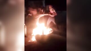 Mob in Kinshasa's Tshangu District Burns Alleged Kuluna Gang Member Alive with Gasoli