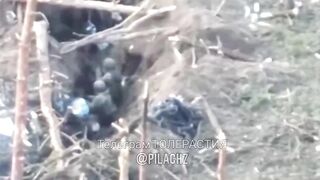 A Russian military man alone quietly sneaks up to the trench of the Ukrainian Armed
