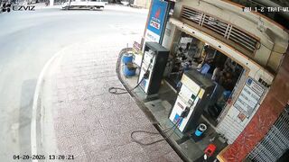 Elderly Man Doesn't Stand a Chance: Truck Crushes Scooter at Intersection