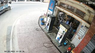 Elderly Man Doesn't Stand a Chance: Truck Crushes Scooter at Intersection