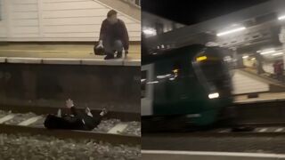 Dude Lies on Train Tracks & Dies After Being Hit at Full Speed at Harrow Station