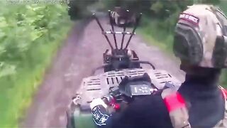 A Russian motorcyclist was blown up with a grenade.