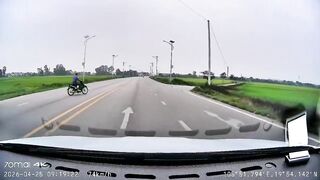 Dashcam Captures Elderly Man on Scooter Brutally Hit and Launched Meters Away