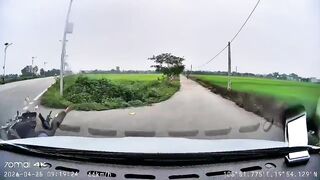 Dashcam Captures Elderly Man on Scooter Brutally Hit and Launched Meters Away