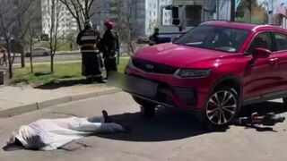 Woman driver in Minsk kills man lying in front of her car