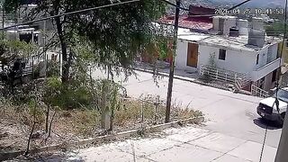 Truck flips trying to drive up a steep road