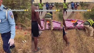 Leg ripped off in accident