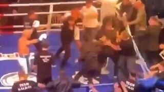 Mass brawl after boxing match