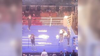 Mass brawl after boxing match