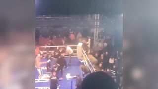 Mass brawl after boxing match