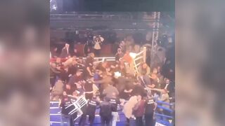 Mass brawl after boxing match