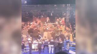 Mass brawl after boxing match