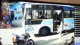 Elderly woman dies after falling from bus in India