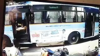 Elderly woman dies after falling from bus in India
