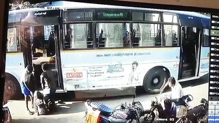 Elderly woman dies after falling from bus in India