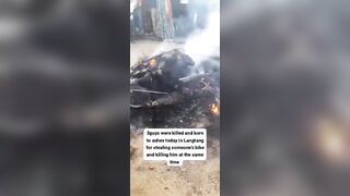 Three Burned Alive For Killing Traditional Ruler, Stealing His Motorcycle