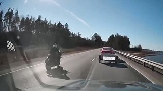 Serious car-motorcycle accident