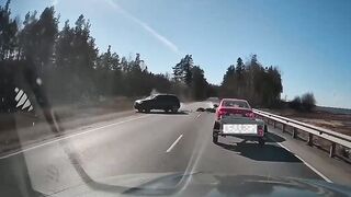 Serious car-motorcycle accident