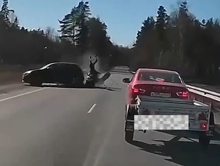 Serious car-motorcycle accident