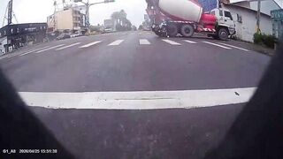 Moped Rider Plows Into Cement Truck