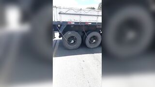 Biker1s Life Ended Under The Truck Wheels