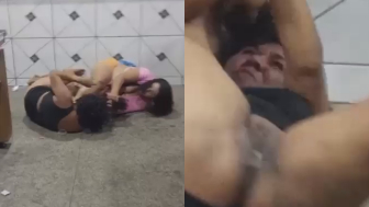Boobs And Pussy Flashed During Fight Of Females Over A Man