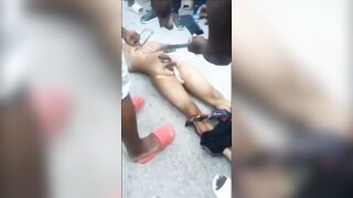 Classic Gang Brutality: HAITIAN CUTS HEADLESS CORPSE DICK OFF