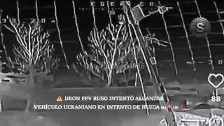 The enemy was scared by the drone, which crashed into a pole and ended up