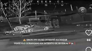 The enemy was scared by the drone, which crashed into a pole and ended up