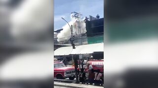 Man Electrocuted and Falls from Third Floor While Fighting Shopping Mall Fire