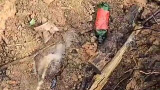 Ukrainian hero receiving a golden shower.