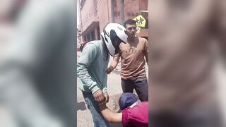 Man Caught Stealing A Phone In Front Of The Church In Colombia