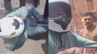 Man Caught Stealing A Phone In Front Of The Church In Colombia