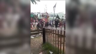 Power lines and celebrations in India