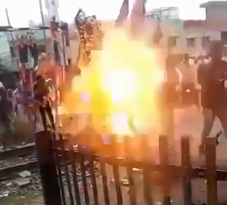 Power lines and celebrations in India