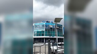Half-naked man on the sign of Kazan Aviation University