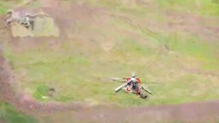 UA kamikaze drones hit Russian Mi-17 and Mi-28 helicopters