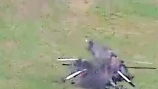 UA kamikaze drones hit Russian Mi-17 and Mi-28 helicopters