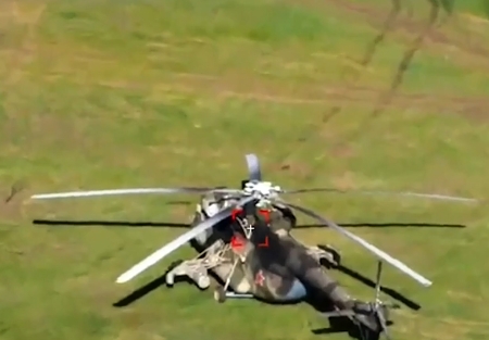 UA kamikaze drones hit Russian Mi-17 and Mi-28 helicopters