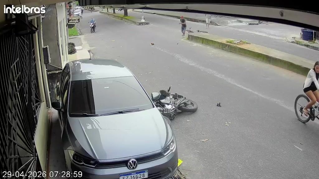 Construction worker causes serious motorcycle accident.